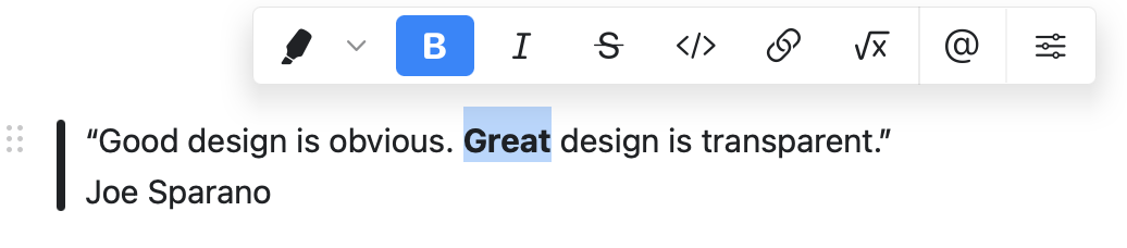 In Context Controls